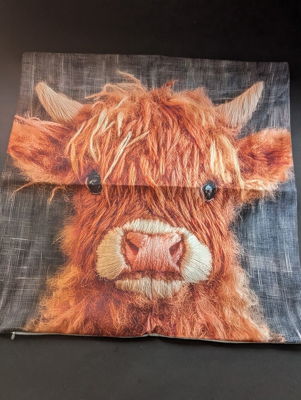 Highland Cow Decorative Throw Pillow Covers In Rust Orange Set Of Two
